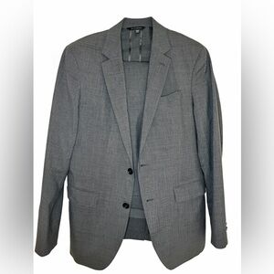 Banana Republic Fitted Men’s Suit grey check